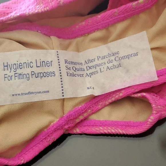 BCBGENERATION PINK V-NECK ONE PIECE SWIMSUIT - Picture 2 of 3